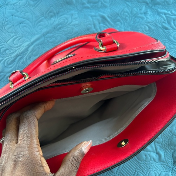 Anne Klein Vibrant Red Satchel - Picture 10 of 13